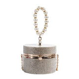 Diamonds Round Ball Shaped Evening Clutch Wedding Purse Chain Shoulder Bag