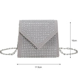 Women Evening Party Diamond Bag Purse PU Leather Crossbody Bags