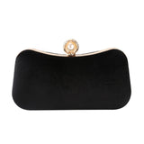 Velvet Evening Shoulder Bag Bridal Clutch Party Prom Wedding Handbag