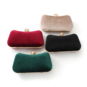 Velvet Clutch Evening Shoulder Bag for Women