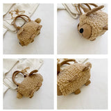 Plush Chain Messenger Bag for Women - High Quality Solid Shoulder Bag