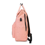 Canvas USB Charge Backpack Male Female School Laptop Bag D50