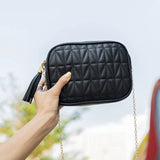 Women Fashion Shoulder PU Square Famous Designer Pure Crossbody Clutch