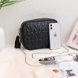 Women Fashion Shoulder PU Square Famous Designer Pure Crossbody Clutch