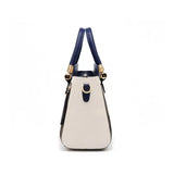Women's Panelled Solid Shoulder Bags Small PU Leather Handbags
