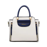 Women's Panelled Solid Shoulder Bags Small PU Leather Handbags