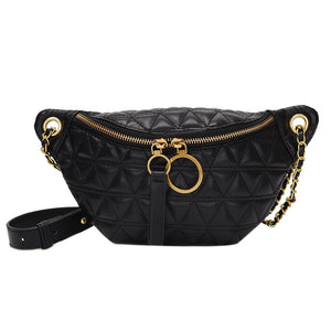 Women Fanny Chest Bag Female Waist Purse Shoulder Bags Ladies PU Leather