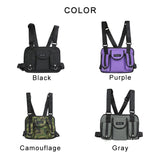 Women Fanny Nylon Harness Chest Rig Waist Pack Kanye West Punk Canvas Chest Bags