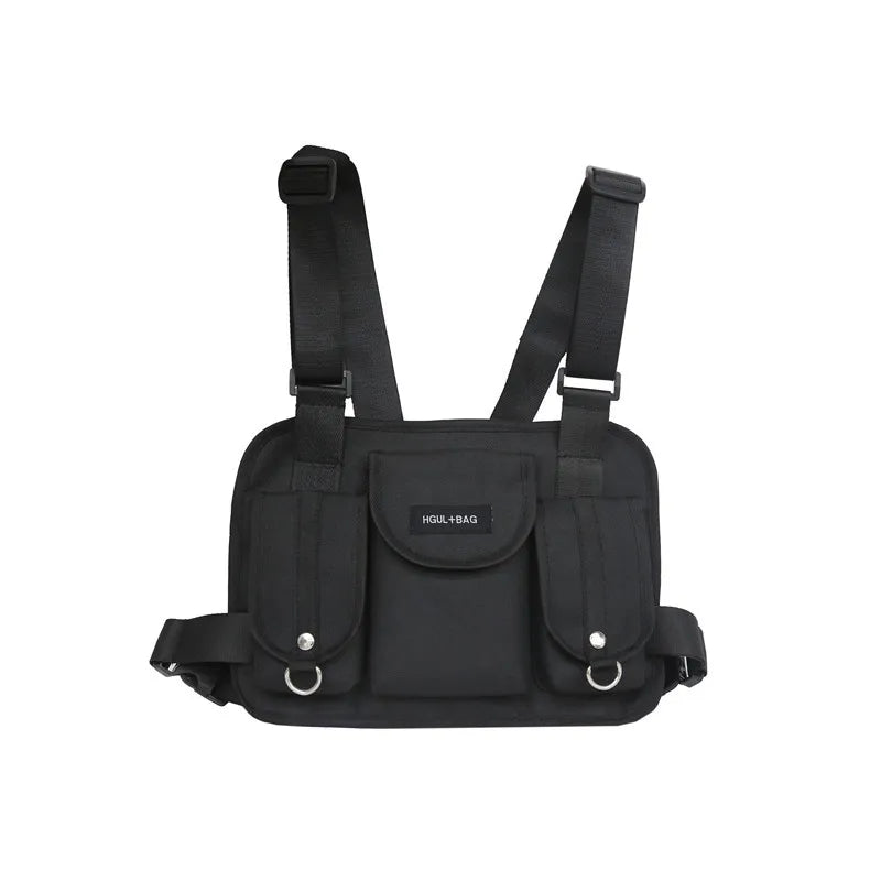 Women Fanny Nylon Harness Chest Rig Waist Pack Kanye West Punk Canvas Chest Bags