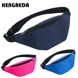 Unisex Oxford Fanny Pack Waist Bag with 3 Zipper Pockets