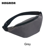 Unisex Oxford Fanny Pack Waist Bag with 3 Zipper Pockets