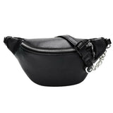 Women Fanny Pack Bum Bag Travel Waist Money Belt PU Leather Pouch