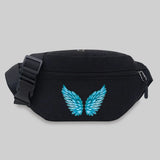 Feather Series Pattern Waist Bag Crossbody Travel Shoulder Chest Messenger