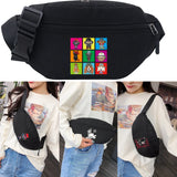 Dog Print Fanny Pack Waist Bag Travel Shoulder Purse Phone Belt