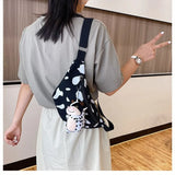 Cow Print Women Fanny Pack Adjustable Waist Handbag for Travel Sports
