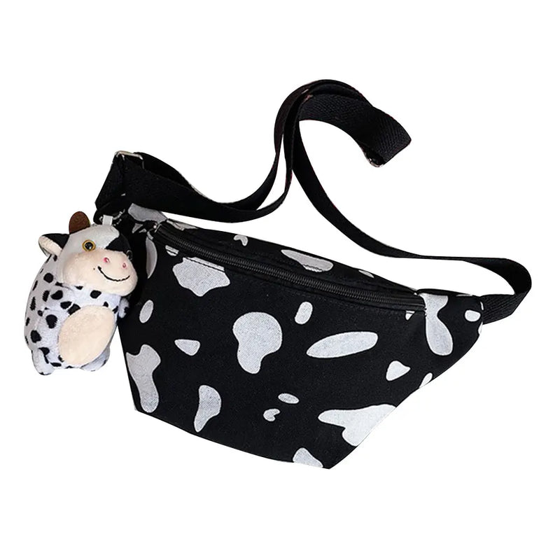 Cow Print Women Fanny Pack Adjustable Waist Handbag for Travel Sports
