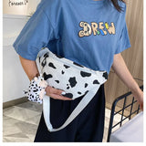 Cow Print Women Fanny Pack Adjustable Waist Handbag for Travel Sports