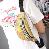 Women Fanny Pack Holographic Belt Waist Bags Hologram Travel