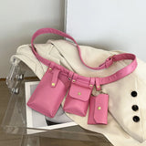 Women Fanny Pack Waist Belt Bag Mini Disco Leather Shoulder Bags