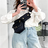 Vintage Women Fanny Pack Waist Shoulder Crossbody Bag Large Hip Sack