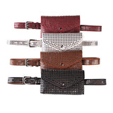 Rivet Punk Women Belt Pack Vintage Mini Bags Pu Leather Casual Belt Bag