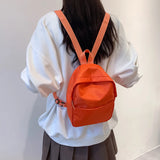 Nylon Women Backpack for School Girls Students Small