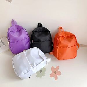 Nylon Women Backpack for School Girls Students Small