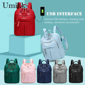 Women Backpack Classic Texture Delicate Travel Big Capacity Student