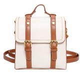 Women Backpack PU Leather School Bags Teenage Student Vintage Travel Bag