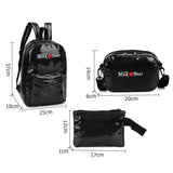 Women Backpack Leather Female Schoolbag Solid College Teenager Casual Book Bags