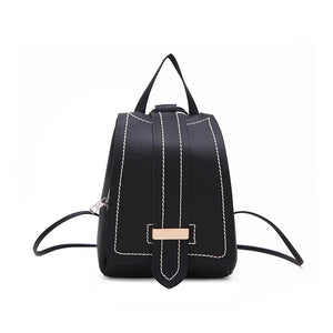 Retro Mini Leather Backpack for Women, Portable Travel Small Bag Purse