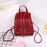 Retro Mini Leather Backpack for Women, Portable Travel Small Bag Purse
