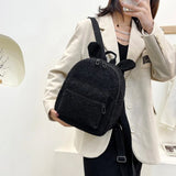 Plush Women Backpack Large Capacity Lightweight Travel Bag