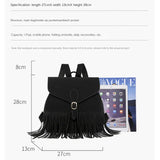 Retro Fringed Shoulder Handbag Versatile Shopping Backpack