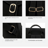 Retro Fringed Shoulder Handbag Versatile Shopping Backpack