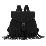 Retro Fringed Shoulder Handbag Versatile Shopping Backpack