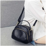 Women Bag Multi-layer PU Soft Leather Small Shoulder Messenger Crossbody Bag
