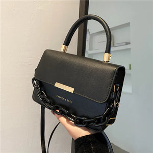 Thick Chain Small Square Bag Women Shoulder Messenger Bag