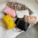Big Chain Shoulder Crossbody Bag Large Capacity Tote Handbag Shopping Bag