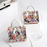Women Bags Printing Painting Graffiti Handbag Large Capacity Bucket Bag
