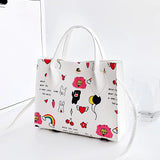 Women Bags Printing Painting Graffiti Handbag Large Capacity Bucket Bag