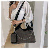 Women Diamond Handbag Large Capacity Shoulder Tote Ladies Crossbody Bag