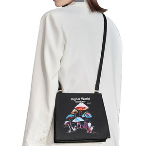 Women Mushroom Pattern Shoulder Bag Sweet Style Square Lady Handbag