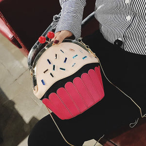 Women Cakes Shape Diamond Small Wallet Ladies Shoulder Bag