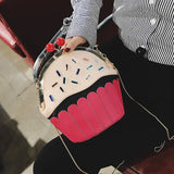 Women Cakes Shape Diamond Small Wallet Ladies Shoulder Bag