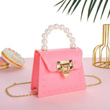 Colorful Jelly Bag with Chain Strap and Beading