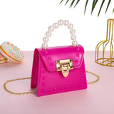 Colorful Jelly Bag with Chain Strap and Beading