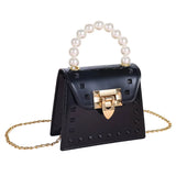 Colorful Jelly Bag with Chain Strap and Beading