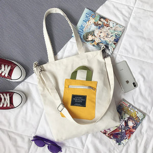 Women Canvas Bag Japan Korea Girls School Book Shoulder Messenger