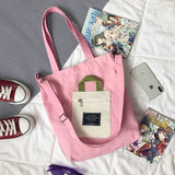 Women Canvas Bag Japan Korea Girls School Book Shoulder Messenger
